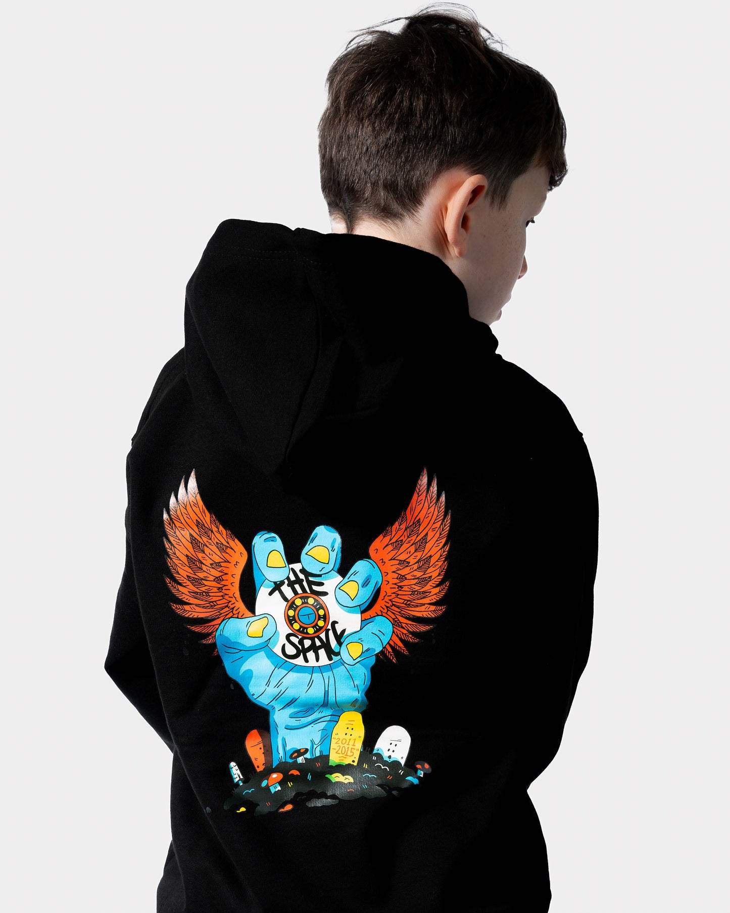 Space Returns KIDS Hoodie - Black w Logo/ Backprint