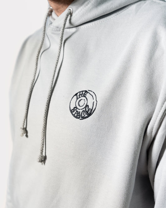 Space Basics Hoodie - Grey w Embroidered Logo