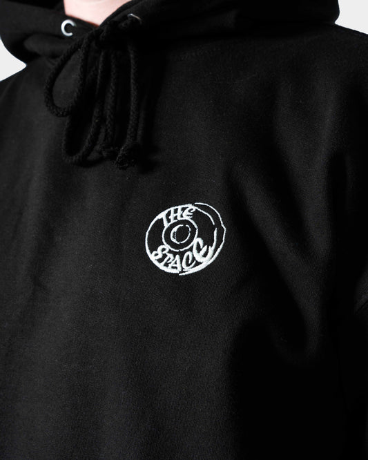 Space Basics Hoodie - Black w Embroidered Logo